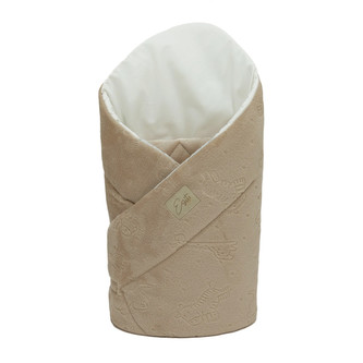 Mikroplyšová zavinovačka pro miminko ZOO Beige 85x85 cm; Barva: béžová; Velikost: 85 x 85 cm