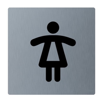 Piktogram z nerez oceli STELLA mat - WC dámy