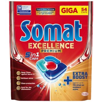 Somat tablety do myčky Excellence Premium 5v1, 54 ks