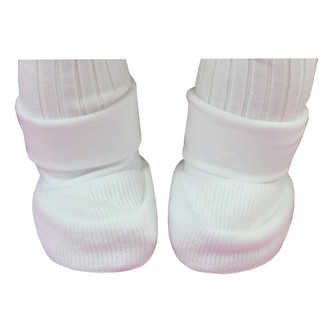 Kojenecké bačkůrky svetr malé; Barva: smetanová; Velikost: New - délka stélky: 8 cm