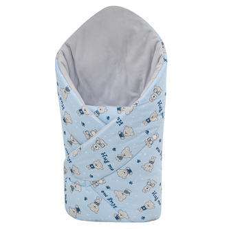 Zavinovačka 85x85 cm JERSEY Teddy bears; Barva: modrá; Velikost: 85 x 85 cm