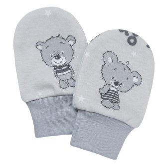 Kojenecké rukavice Teddy bears vel. 56 - 68; Barva: modrá; Velikost: 68