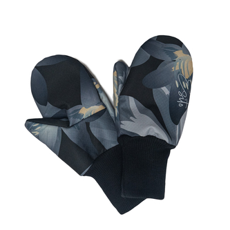 Zimní palcové rukavice softshell s beránkem Bloom; Barva: černá; Velikost: 2 - 3 roky