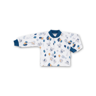 Kojenecký bavlněný kabátek Myšky vel. 56 až 74; Barva: modrá; Velikost: 74