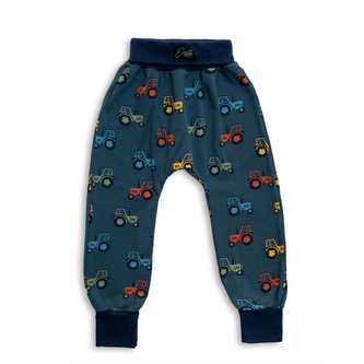 Rostoucí dětské tepláky Traktor; Barva: petrolejová; Velikost: 98