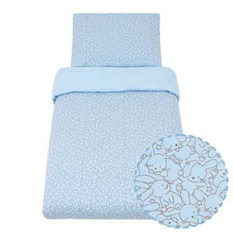 Dětské povlečení Jersey Zája Soft blue; Barva: modrá; Velikost: 100 x 135, 60 x 40 cm