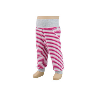 Kojenecké tepláky plyš Proužek vel. 56; Barva: malinová; Velikost: 56