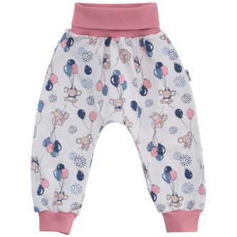 Dětské tepláky Myšky; Barva: modrá; Velikost: 56