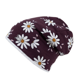 Zimní čepice spadená Daisy; Barva: vínová; Velikost: 44
