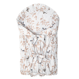 Luxusní klasická zavinovačka čtvercová Motýlek; Barva: hnědá; Velikost: 75 x 75 cm