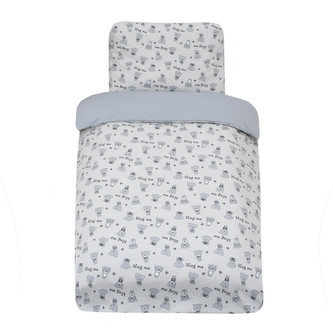 Dětské povlečení Teddy bears z Jersey; Barva: šedá; Velikost: 100 x 135, 60 x 40 cm