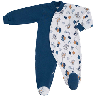 Kojenecký overal Myšky modrý; Barva: modrá; Velikost: 80