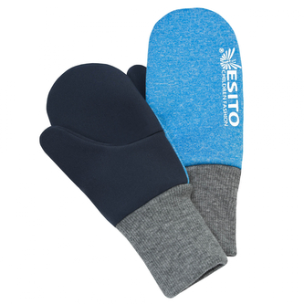 Palcové rukavice softshell melírové; Barva: tyrkysová; Velikost: 5 - 7 let