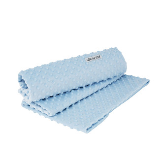 Dětská deka dvojitá MINKY jednobarevná Blue; Barva: modrá; Velikost: 75 x 100 cm