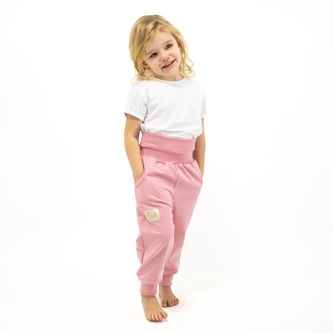 Rostoucí tepláky Mono Pink; Barva: růžová; Velikost: 128