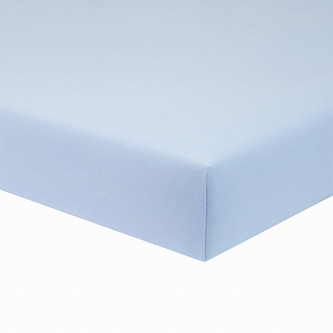 Dětské prostěradlo do postýlky Zája 60 x 120 cm jednobarevné Soft Blue; Barva: modrá; Velikost: 60 x 120 cm