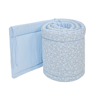 Ochranný mantinel do postýlky Zája Soft blue; Barva: modrá; Velikost: 28 x 180 cm