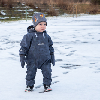 Dětská softshellová kombinéza s fleecem Madagaskar; Barva: šedá; Velikost: 92 - 98