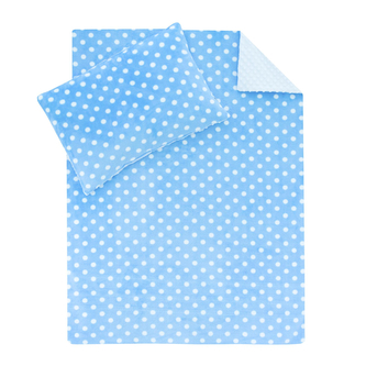 Luxusní dětské povlečení Magna puntík; Barva: puntík modrá; Velikost: 100 x 135, 60 x 40 cm