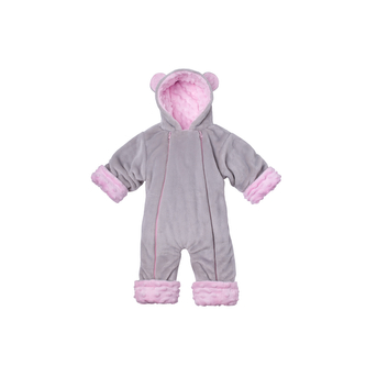Zimní kojenecký overal Minky Teddy; Barva: růžová; Velikost: 80 - 86