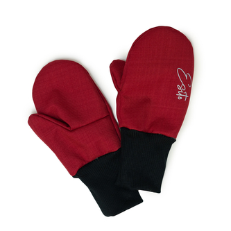 Zimní palcové rukavice softshell s beránkem Red; Barva: červená; Velikost: 3 - 5 let