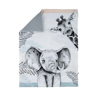 Luxusní deka MINKY Slůně; Barva: šedá; Velikost: 73 x 98 cm