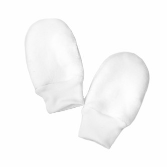 Kojenecké zimní rukavice Mikroplyš White star; Barva: bílá; Velikost: 56