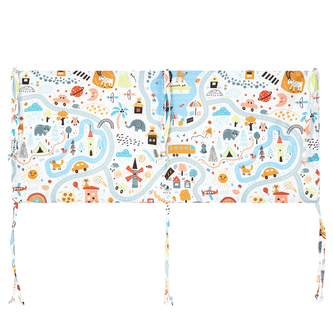 Luxusní mantinel do postýlky Minky World; Barva: modrá; Velikost: 28 x 60 cm