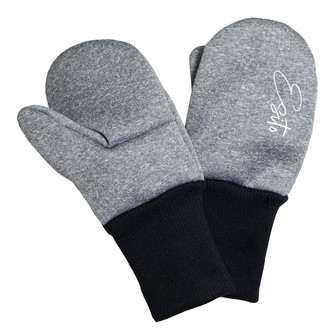 Palcové rukavice softshell Šedý melír; Barva: šedá; Velikost: 3 - 5 let