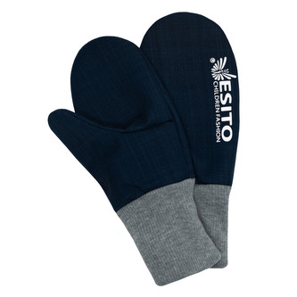 Zimní palcové rukavice softshell s beránkem Navy Blue; Barva: navy blue; Velikost: 1 - 2 roky