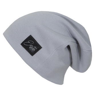 Žebrovaná čepice spadená Color Grey; Barva: šedá; Velikost: 42