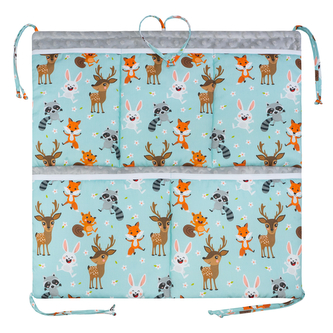 Luxusní kapsář na postýlku Minky Forest; Barva: bílá; Velikost: 53 x 53 cm