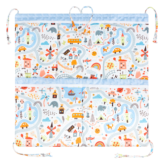 Luxusní kapsář na postýlku Minky World; Barva: stříbrná; Velikost: 53 x 53 cm