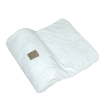 Dvojitá dětská deka Mikroplyš White star; Barva: bílá; Velikost: 75 x 100 cm