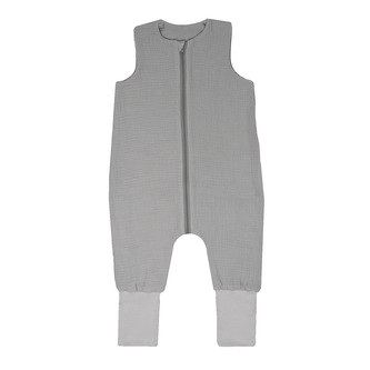 Mušelínový spací pytel s nohavicemi Dove grey; Barva: šedá; Velikost: 9 m - 36 m