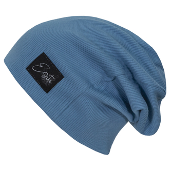 Žebrovaná čepice spadená Color Blue; Barva: modrá; Velikost: 46
