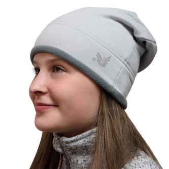 Zimní čepice spadená Šedá; Barva: šedá; Velikost: 48