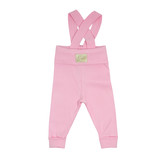 Rostoucí žebrované kalhoty s laclem Color Pink; Barva: růžová; Velikost: 80 - 86