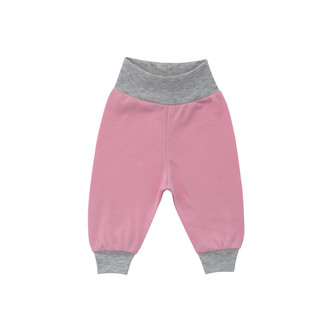 Kojenecké tepláky bavlna vel. 56 - 74; Barva: růžová; Velikost: 62