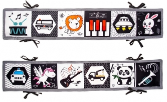 Kontrastní knížka do postýlky, šustící - Králíček