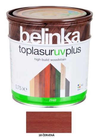 Belinka Toplasur UV plus 0,75l 18 Červená