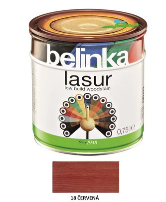 Belinka Lasur 0,75l 18 Červená