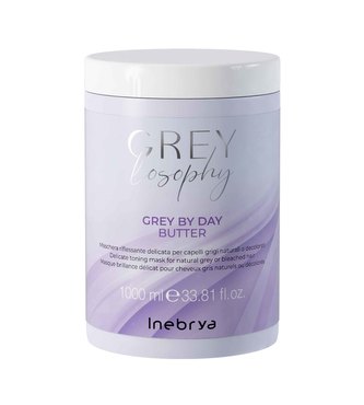 Inebrya Grey By Day Butter jemná maska pro přírodní šedé vlasy 1000 ml