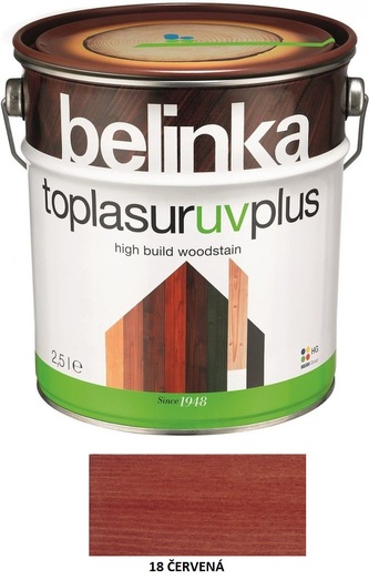 Belinka Toplasur UV plus 2,5l 18 Červená