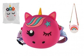 Peněženka/Kabelka dětská se šňůrkou silikon 13x15cm 3 druhy v sáčku (1 KS)