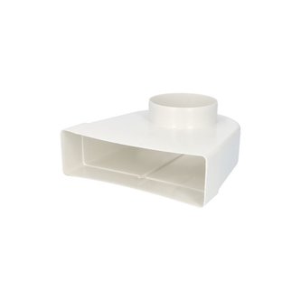 Přechodka - koleno 90° VENTS 822 - 125mm/60x204mm PVC