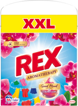 REX prací prášek Aromatherapy Orchid Color BOX 54 praní, 2,97kg