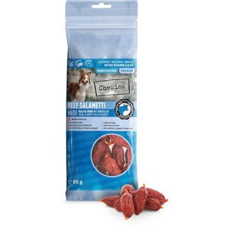 Chewies Beef Salametti Telecí maso, vnitřnosti & hovězí 80 g EXPIRACE 05/24