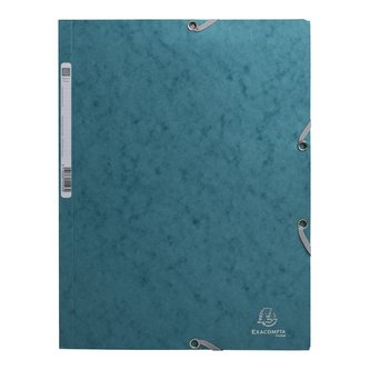 Exacompta spisové desky s gumičkou a štítkem Skandi, prešpán, A4 maxi, petrolejová