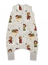 Spací vak s nohavičkami, oteplený, 87 cm, vel. S, Teddy and Moon - béžový; S (0-2,5r)